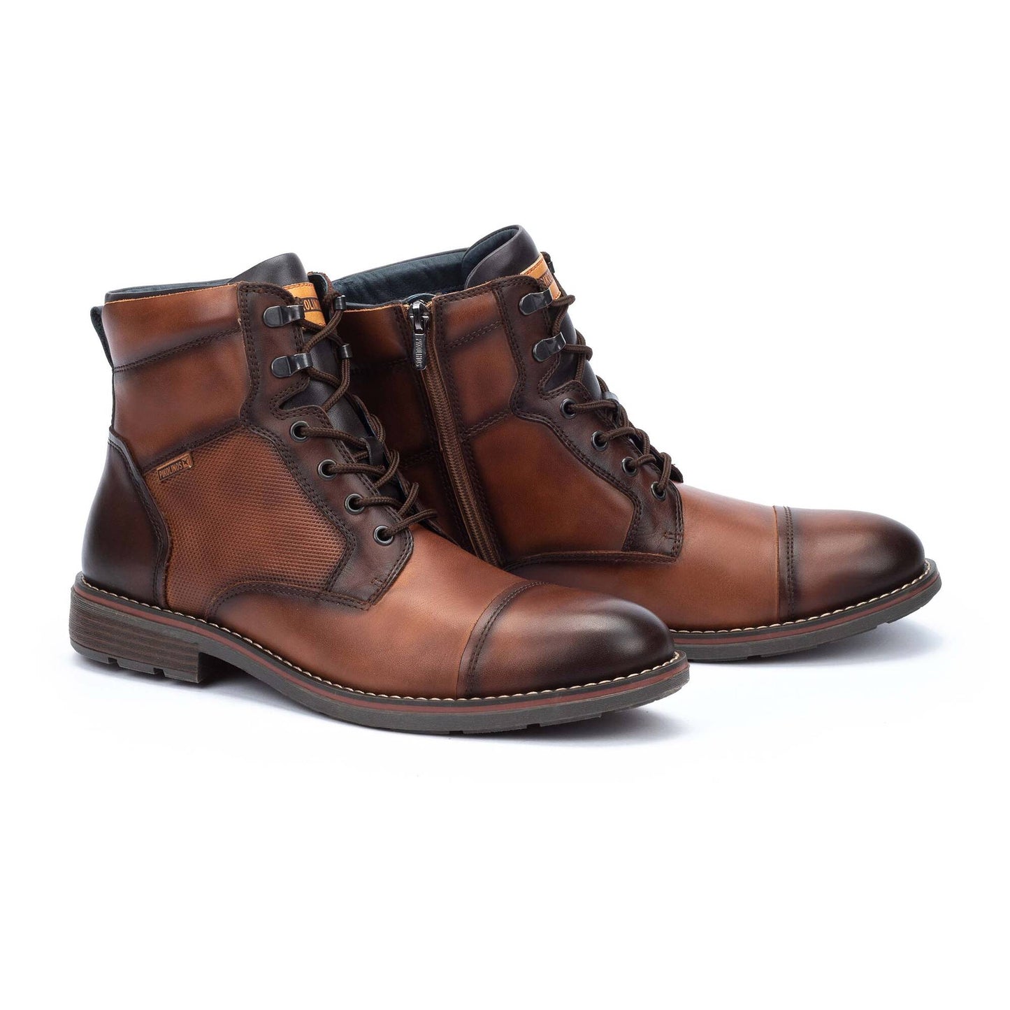 Pikolinos| YORK-Lace-up boots with zip inside M2M-8156C1-CUERO