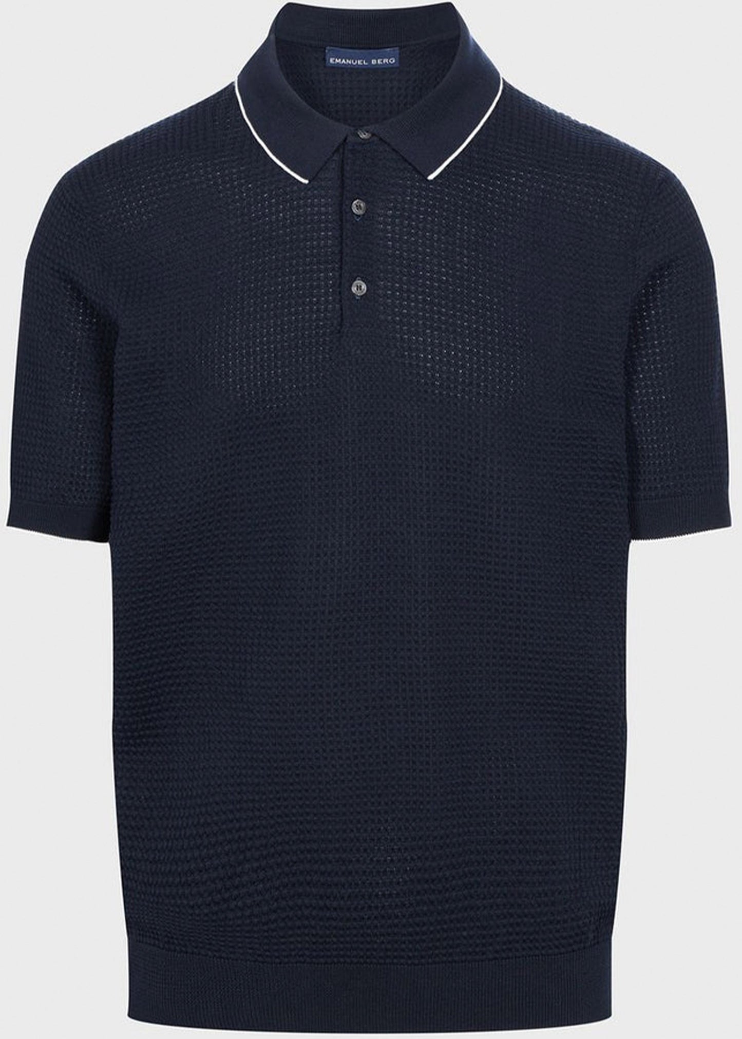 Emanuel Berg SS Structured Polo - Navy