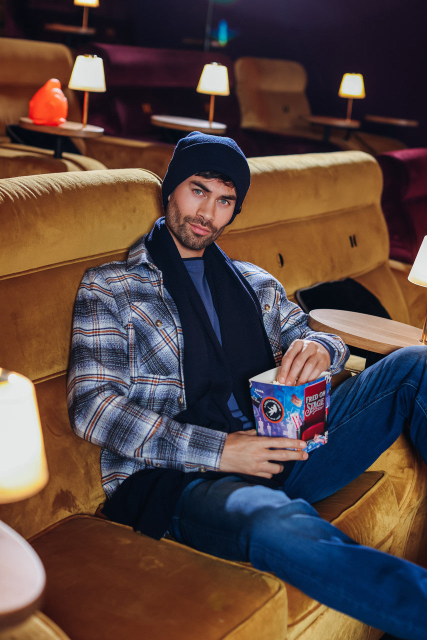 A Fish Named Fred Overshirt Brushed Check Stage - Roasted Cashew Brown