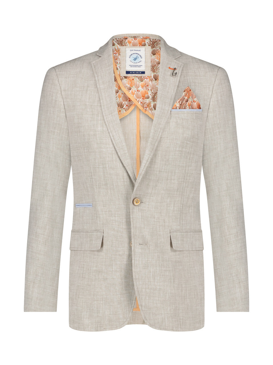 A Fish Named Fred Linen Look Blazer - Beige