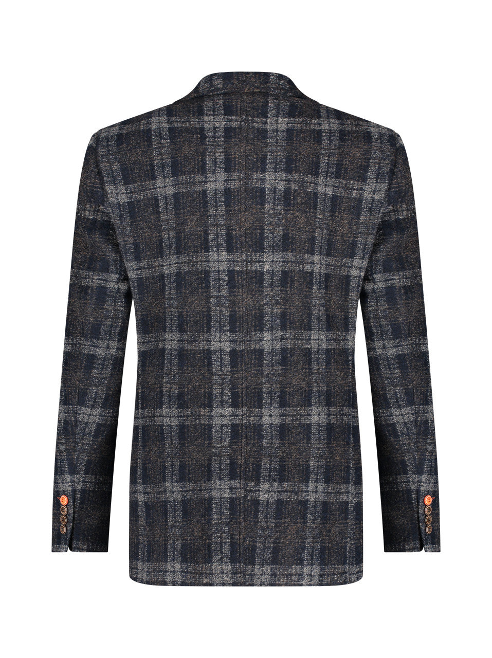 A Fish Named Fred Wool check Blazer - Navy Grey
