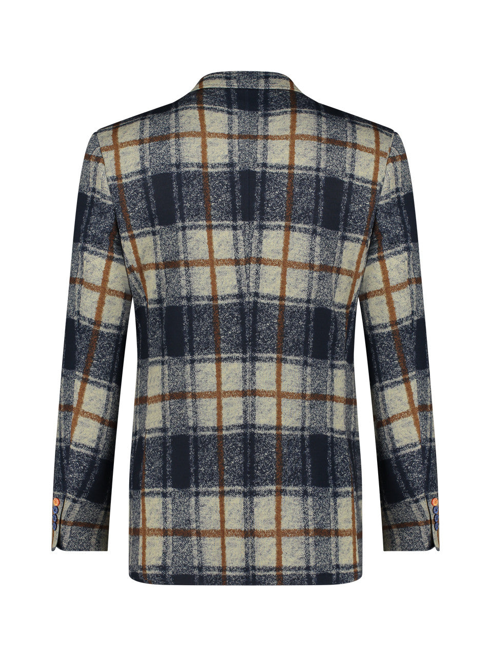 A Fish Named Fred Travel Checks Blazer - Navy Beige