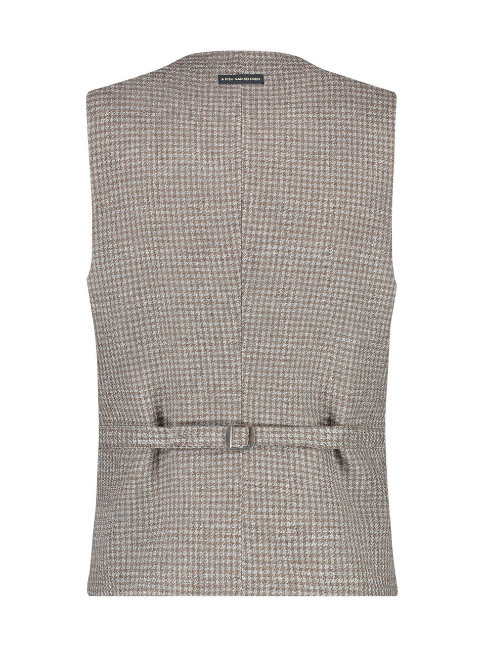 A Fish Named Fred Waistcoat Small Check - Grey
