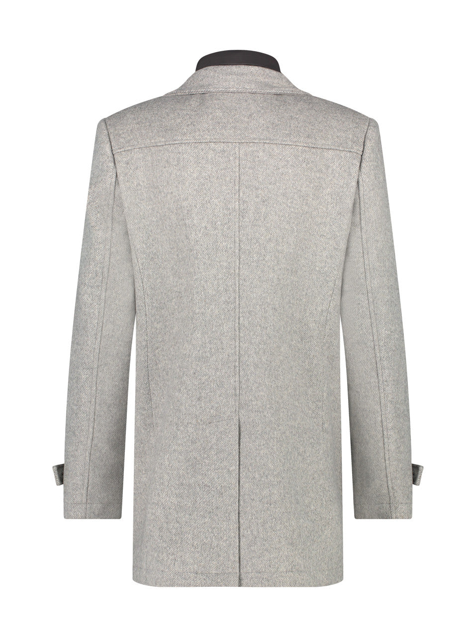 A Fish Named Fred Funnel Neck Coat - Lt. Grey