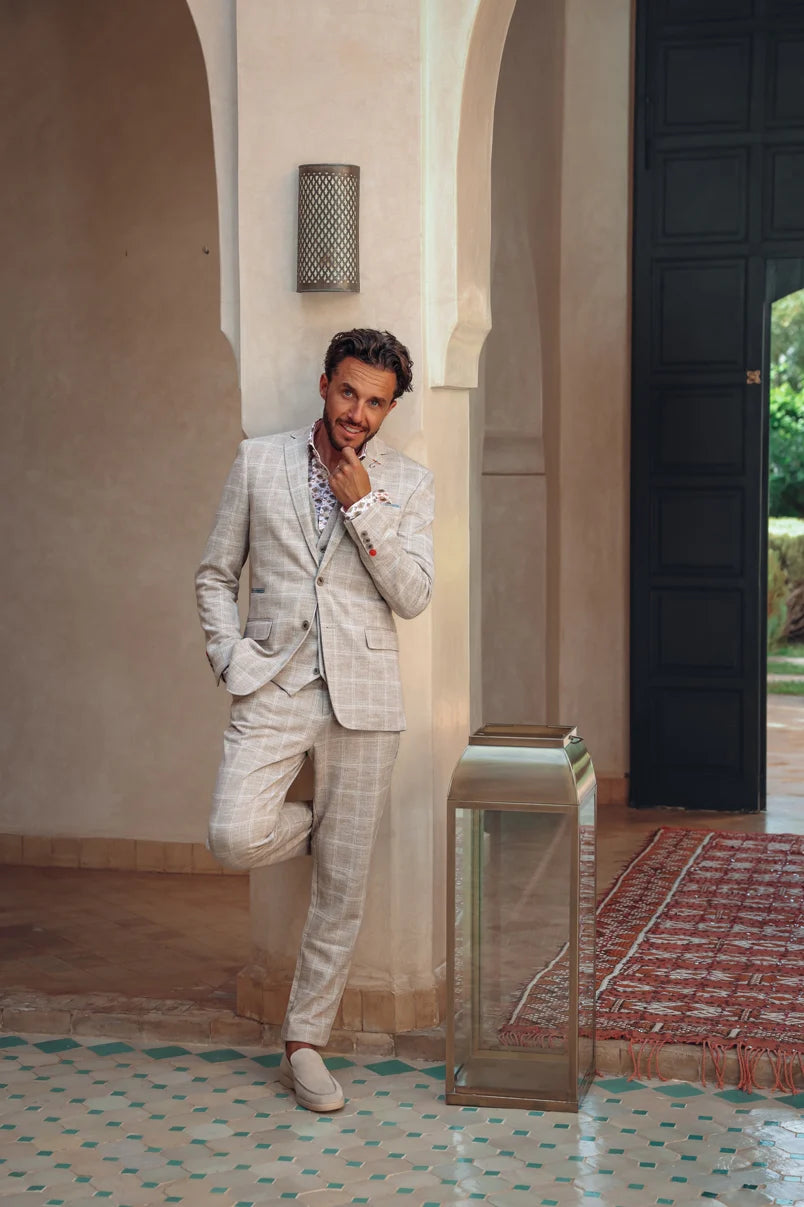 A Fish Named Fred Blazer Travel Check - Sand