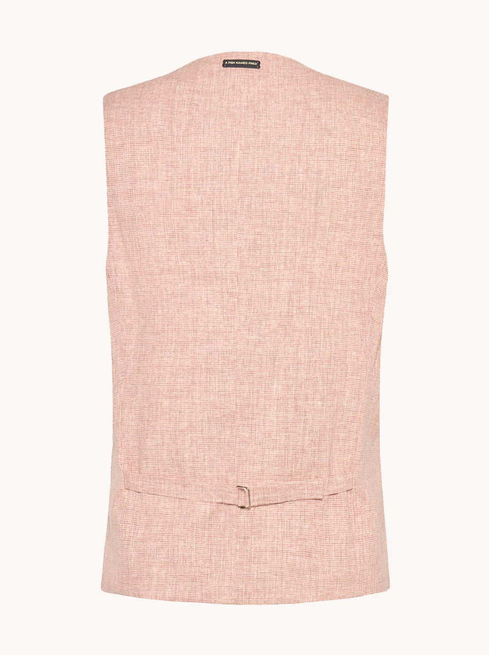 A Fish Named Fred Waistcoat Sml Check - Rose Pink
