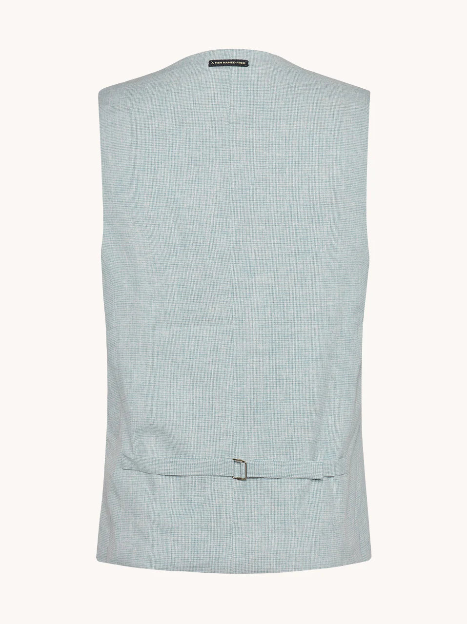 A Fish Named Fred waistcoat Sml Check - Lt. Blue