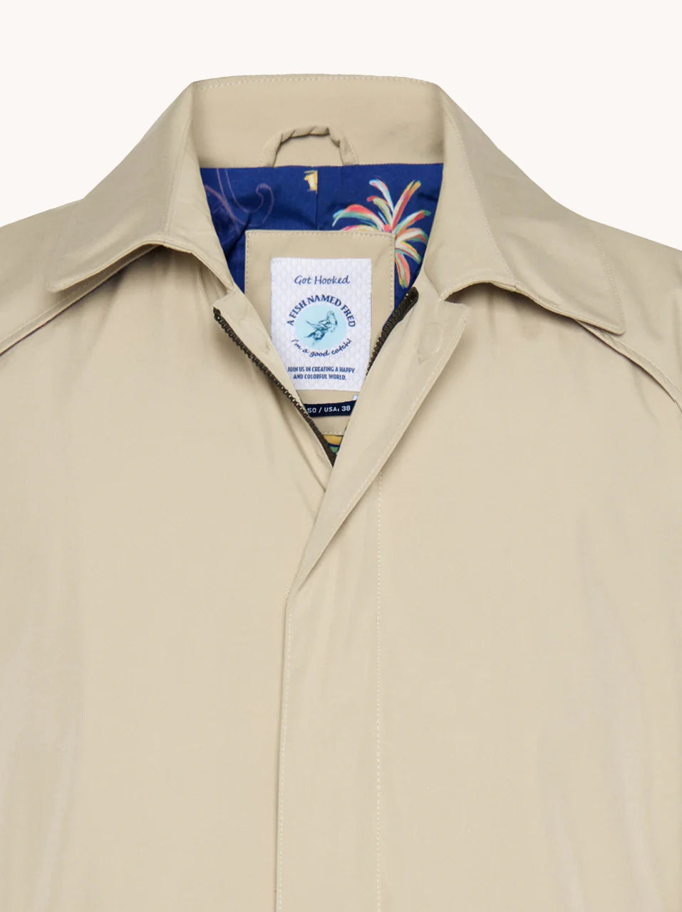 A Fish Named Fred Trench Coat - Sand