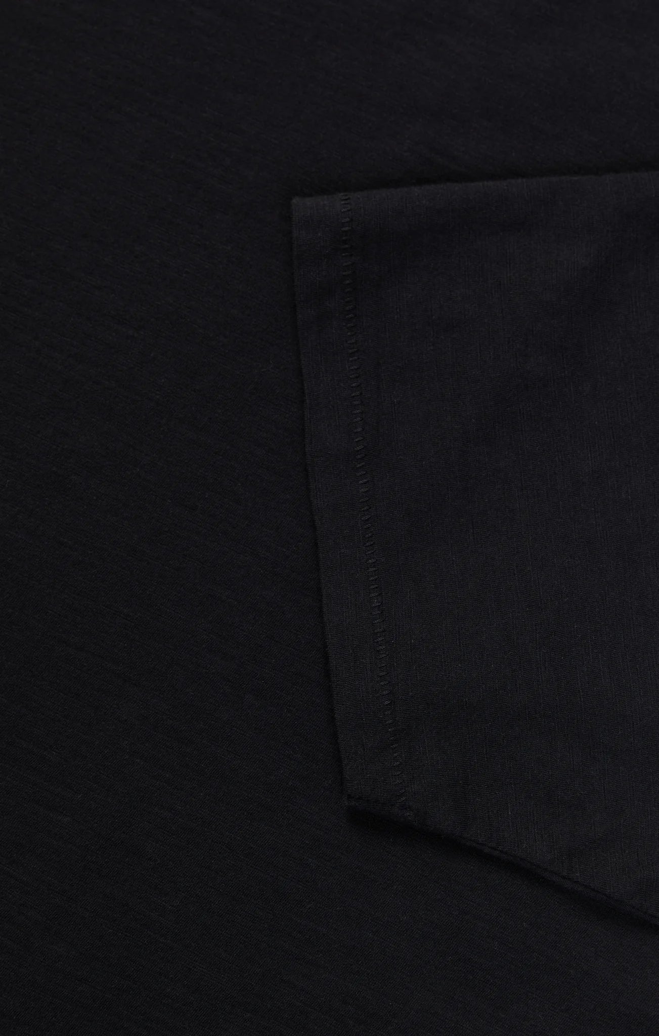 34 HERITAGE. T-Shirt Slub Crew Neck Black