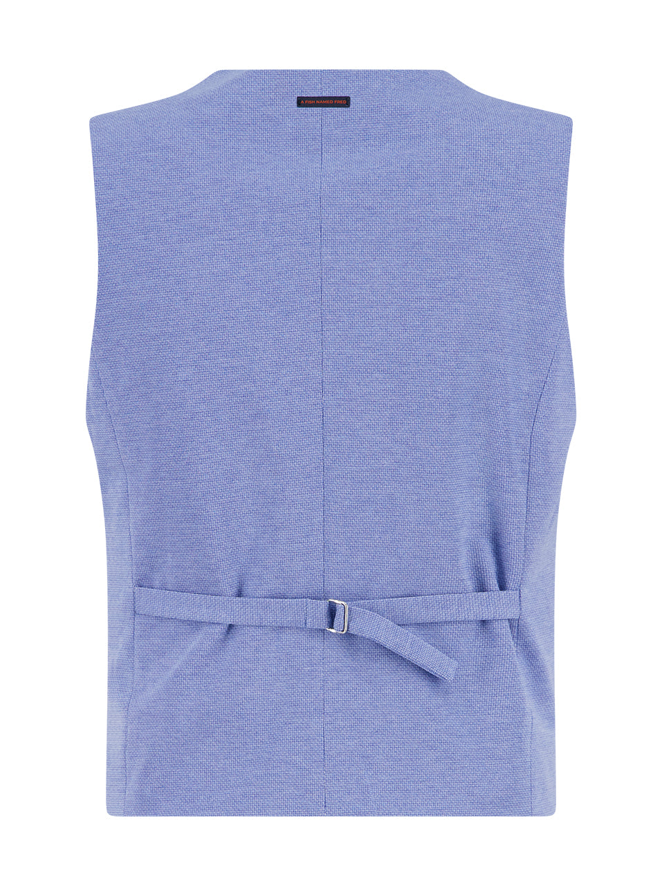 A Fish Named Fred Waistcoat Melange Pique - Light Blue