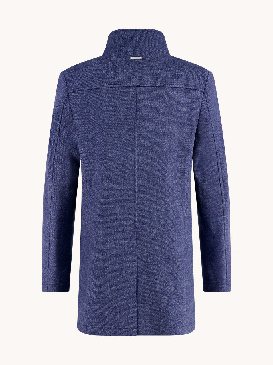 A Fish Named Fred Funnel Neck Coat - Jeans Blue