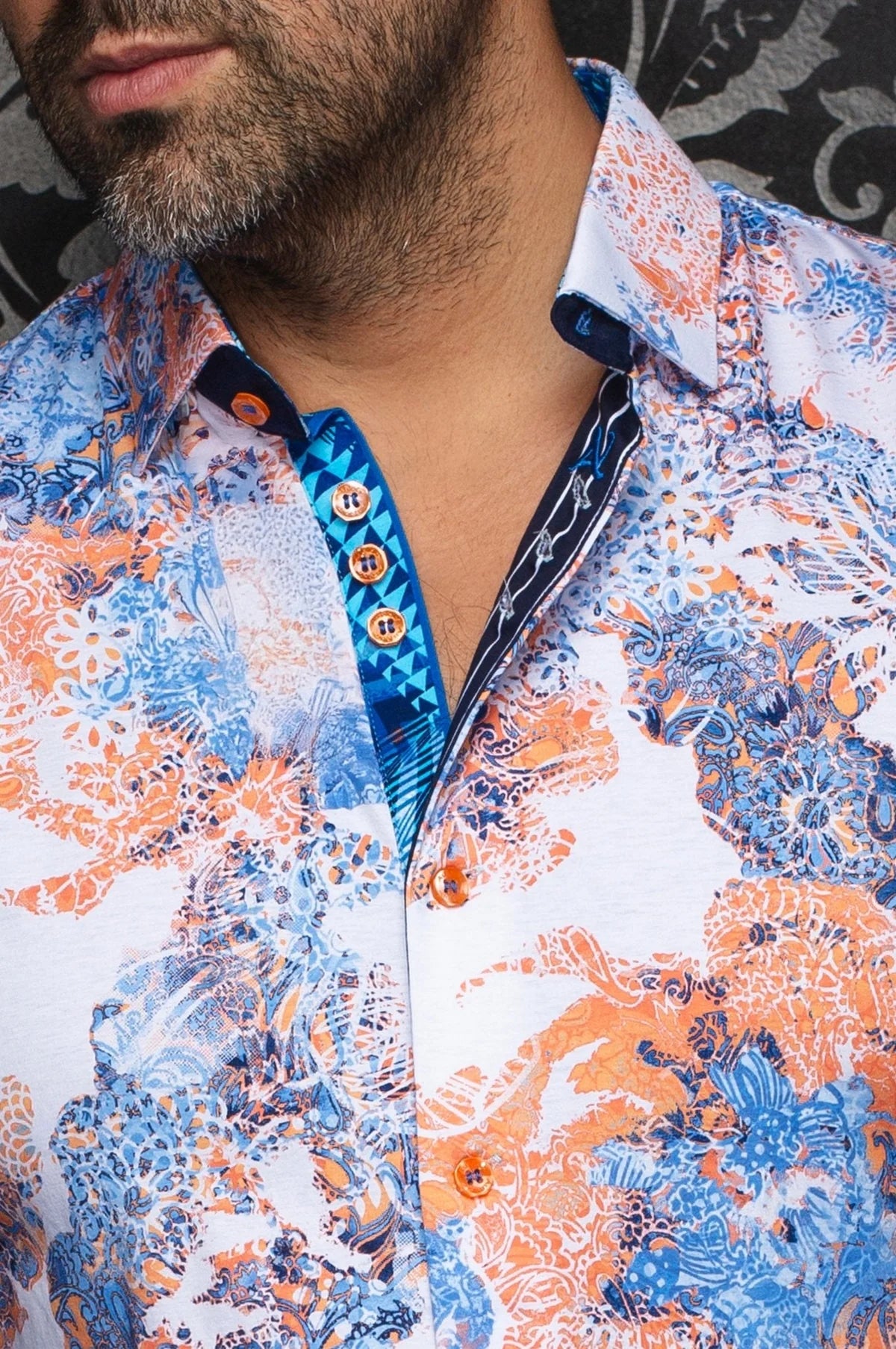Au Noir LS Shirt Wisteria - Orange