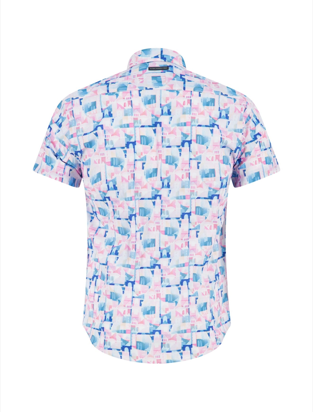 A Fish Named Fred Shirt SS Abstract City - City Rose Pink