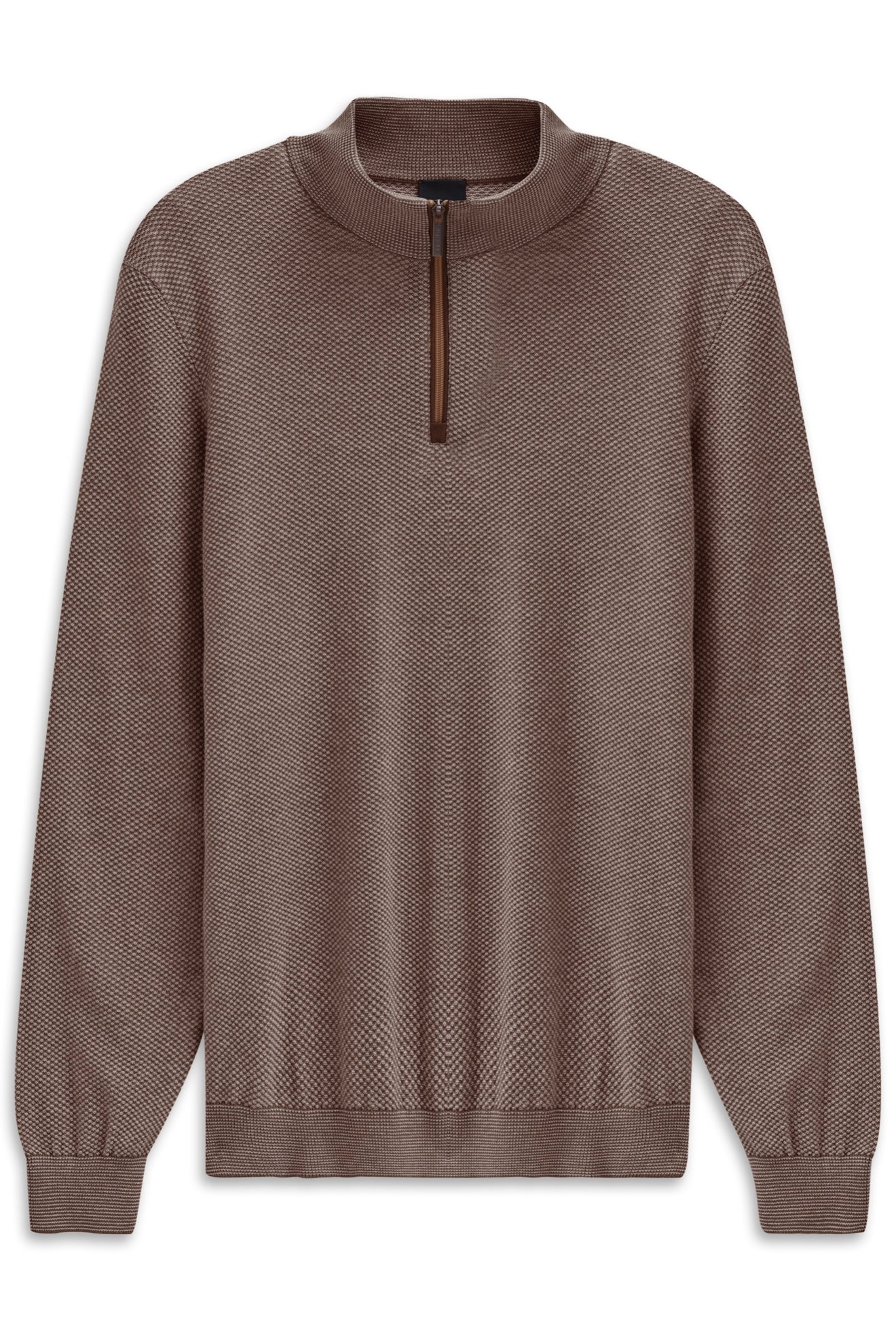 Bugatti Knit Troyer - Brown-Burgundy / 790