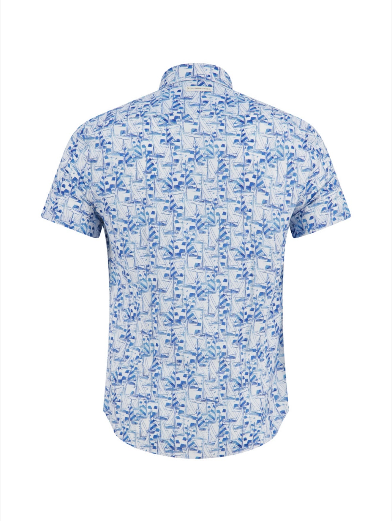 A Fish Named Fred Shirt SS Sailing Boats - Lt Blue