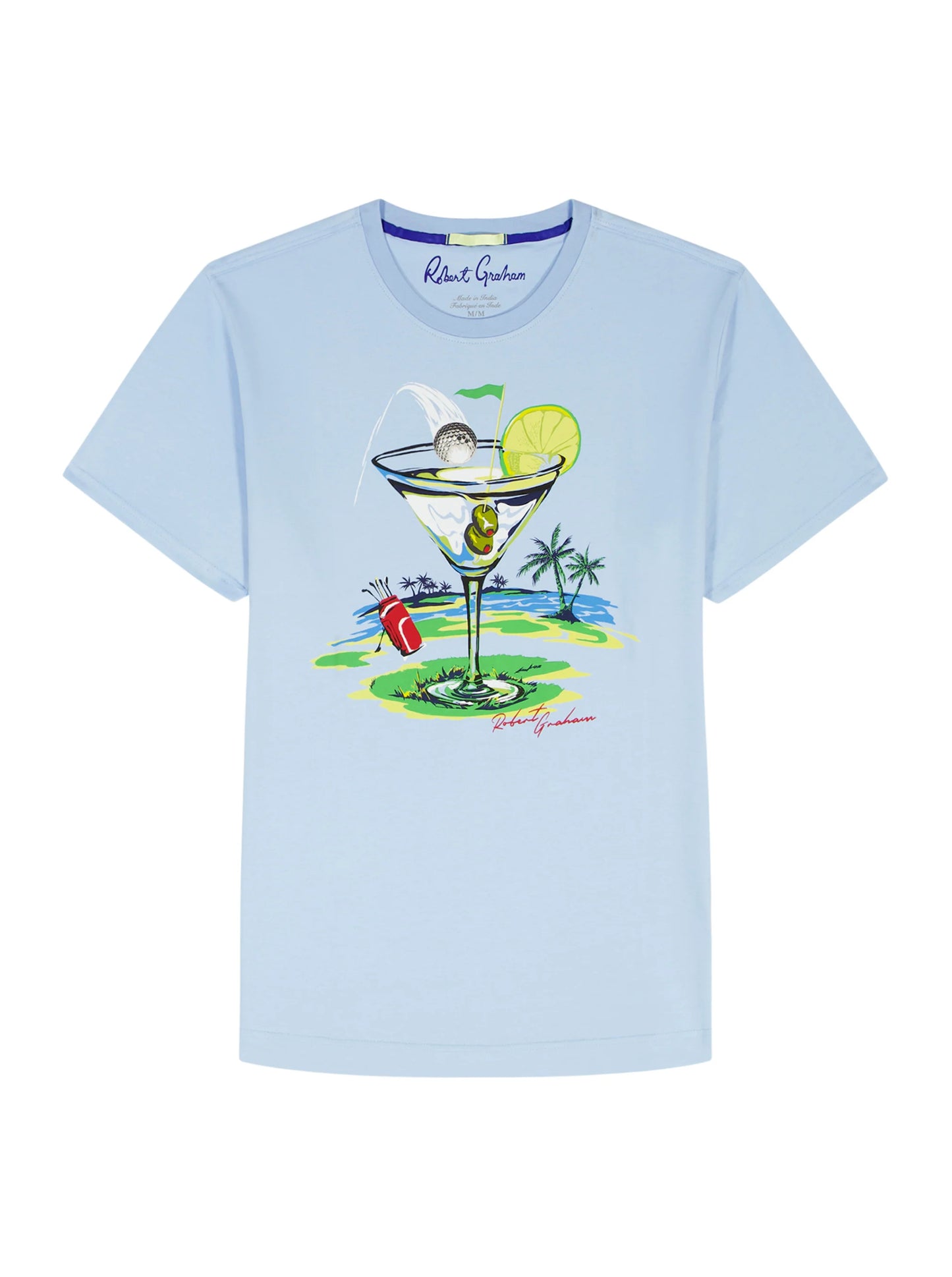 Robert Graham T-Shirt Hole In Fun - LT Blue