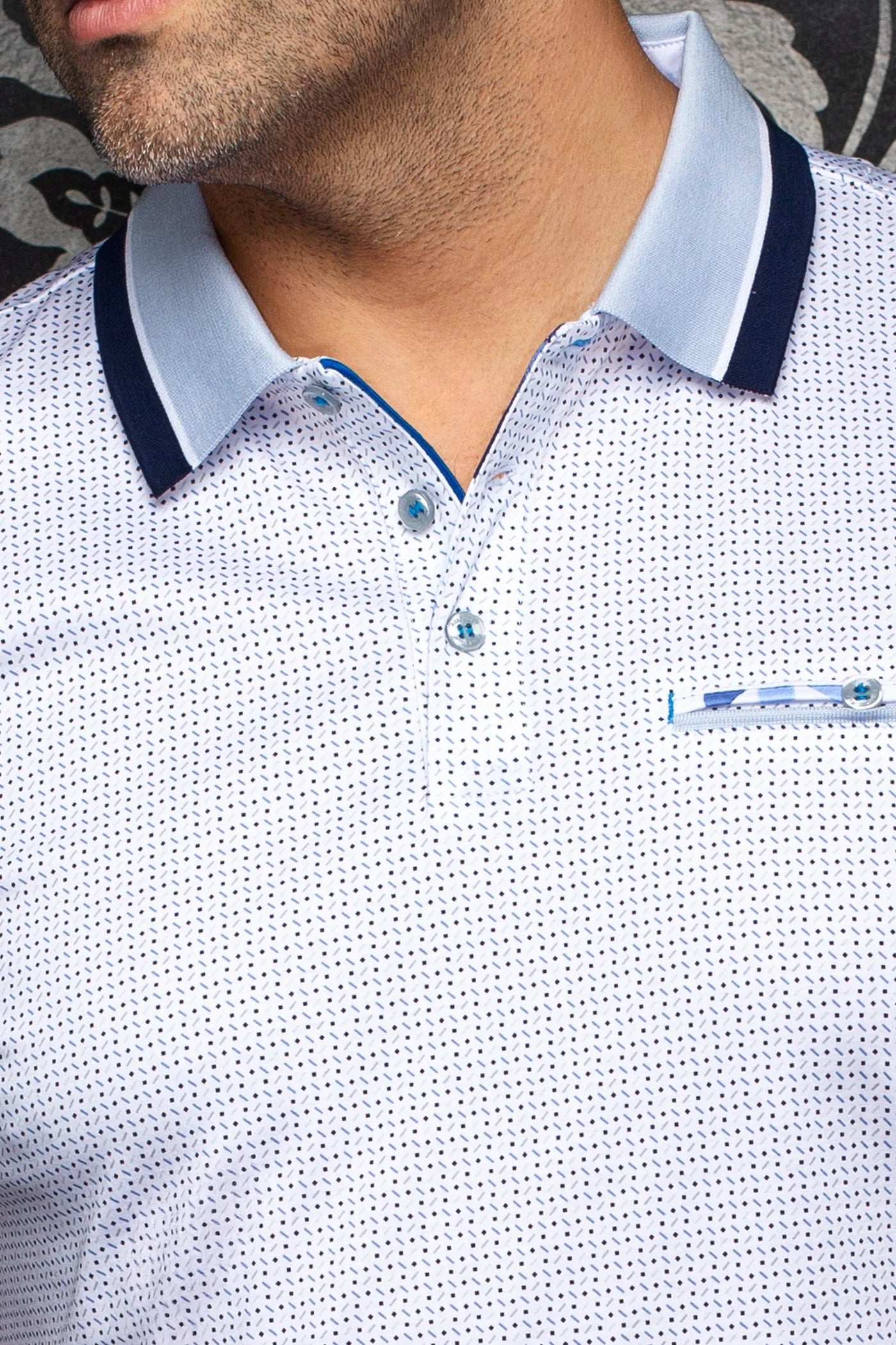 Au Noir SS Polo Westbrook - White