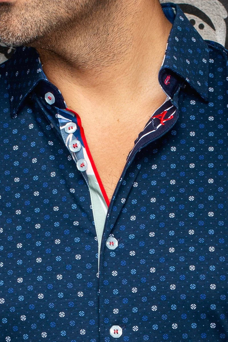 Au Noir SS Shirt Patmos - Navy
