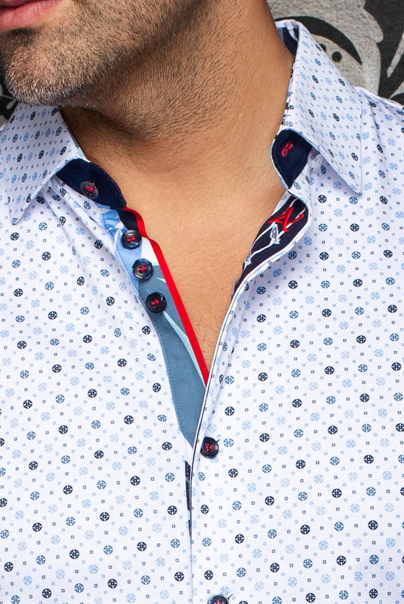 Au Noir SS Shirt Patmos - White Lt. Blue