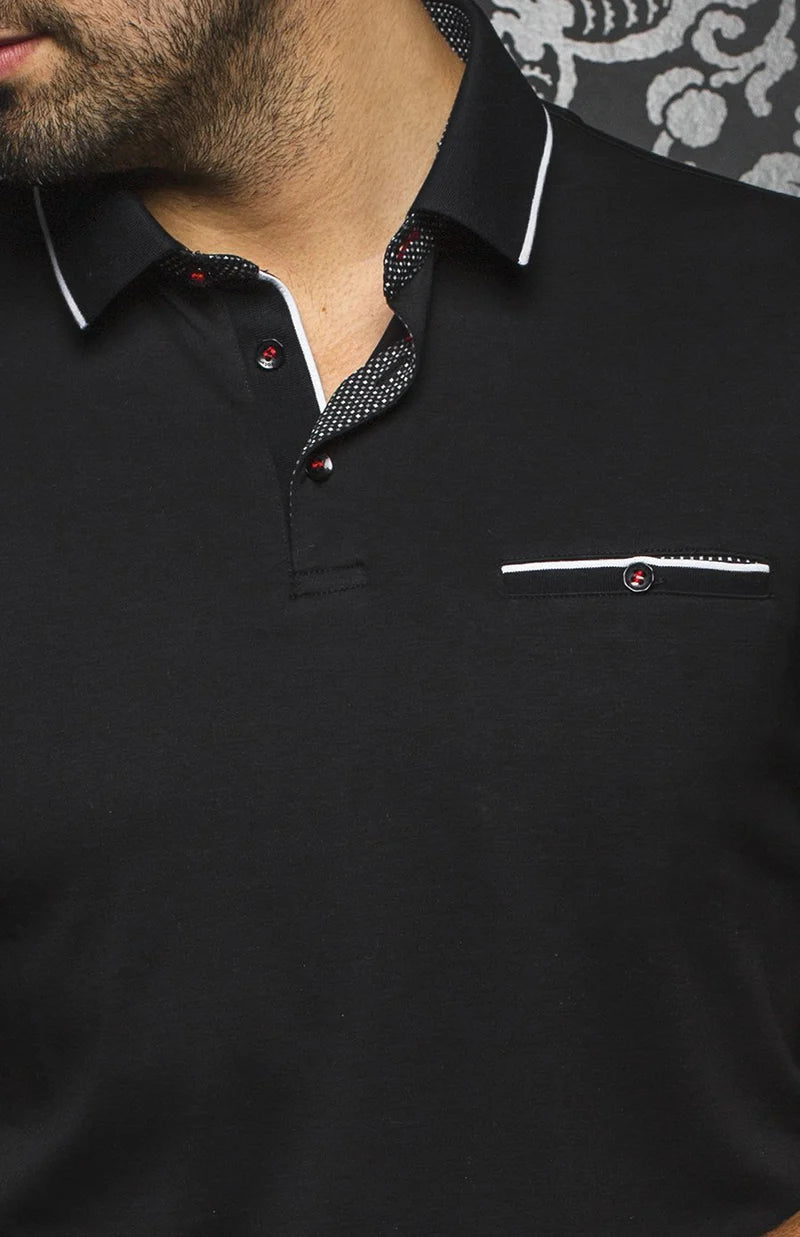 Au Noir SS Polo Mercury - Black