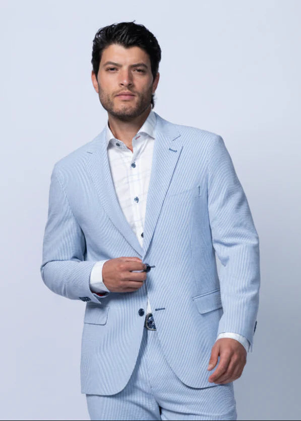 7 Downie St. Galveston Blazer - Blue/White
