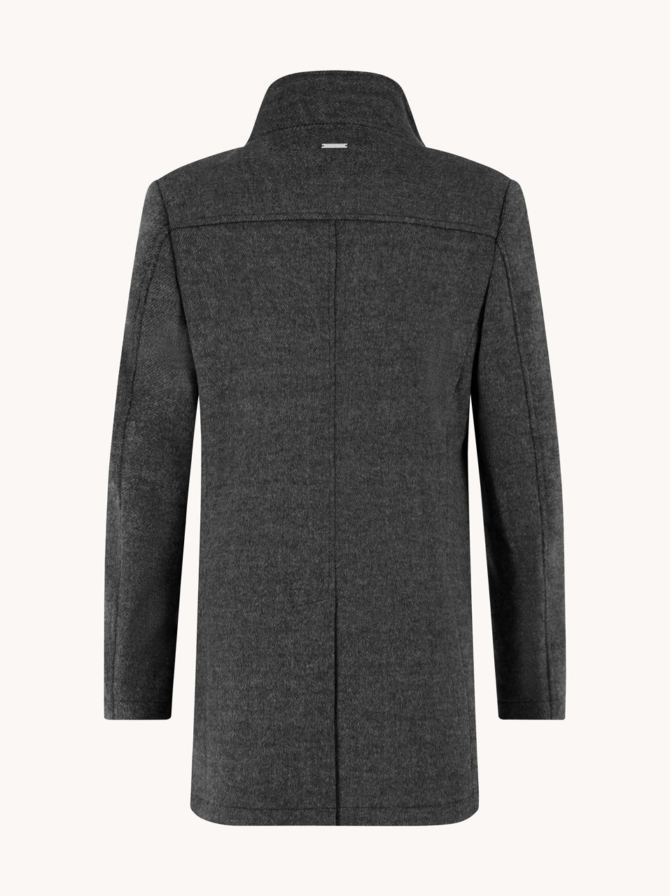 A Fish Named Fred Funnel Neck Coat - Dark Grey