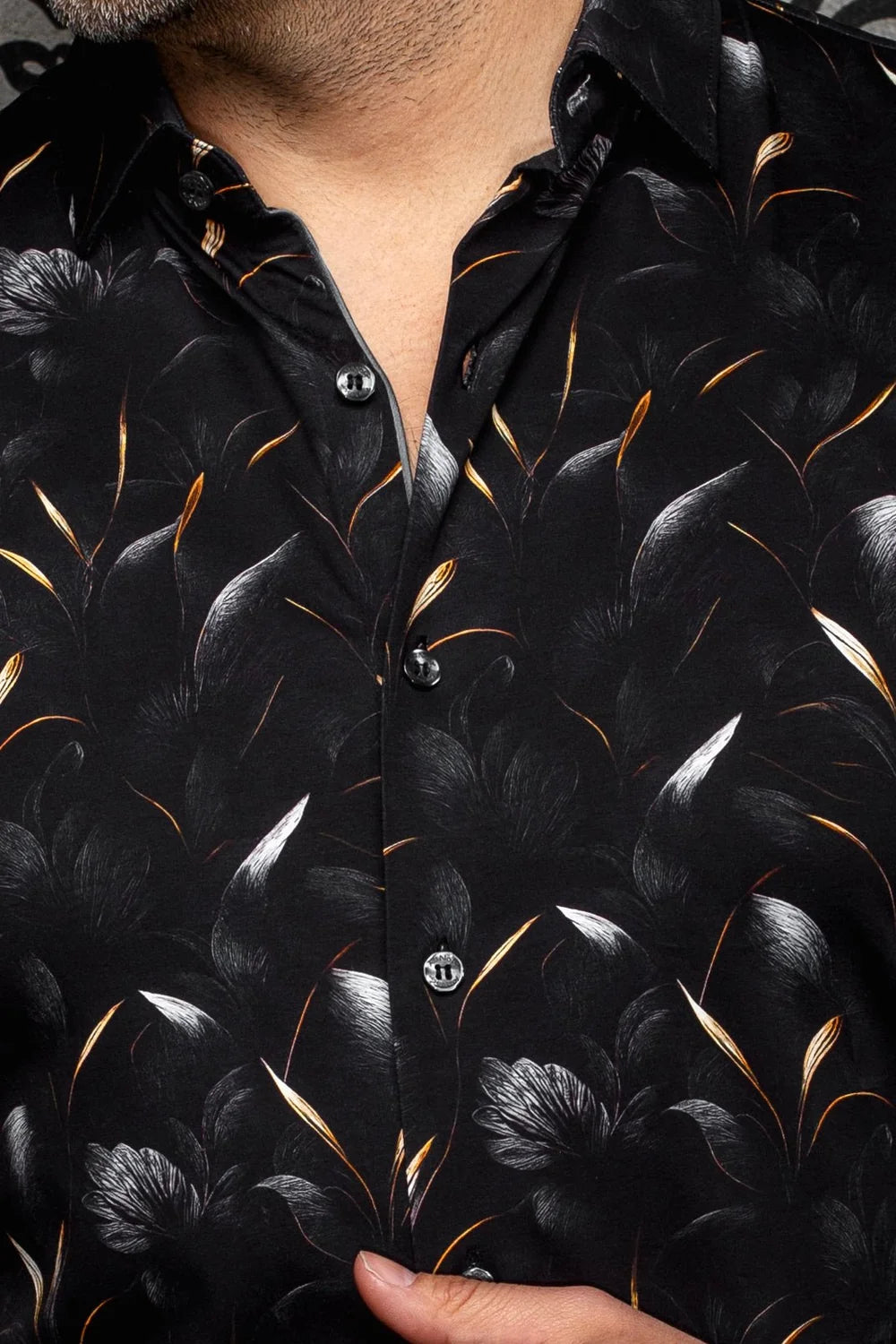 Au Noir LS Shirt Onyx - Black Gold