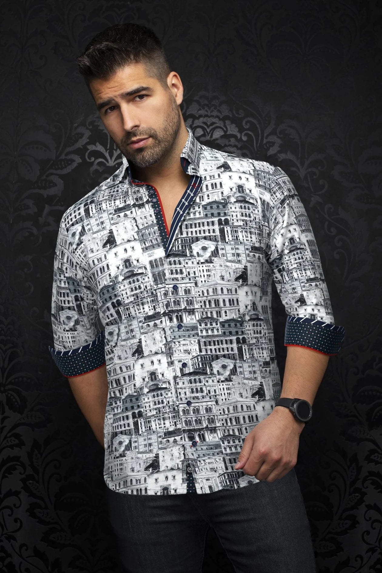 Au Noir LS Ethan - White Blue