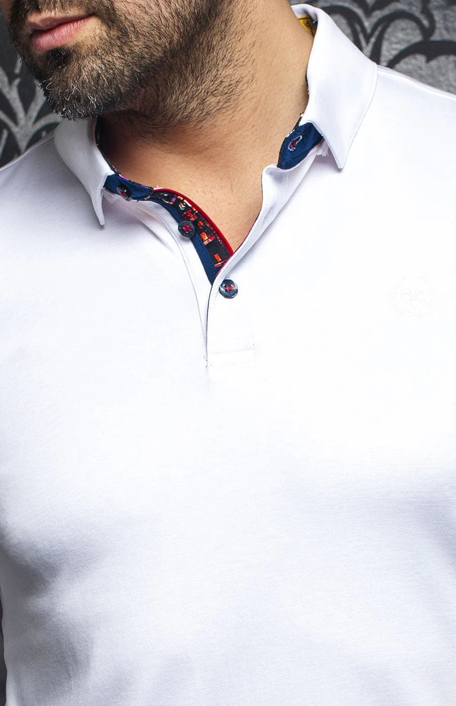 Au Noir Polo LS Falcon - White