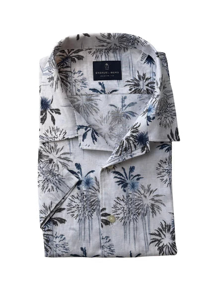 Emanuel Berg SS Linen Shirt SF20930 - Blue