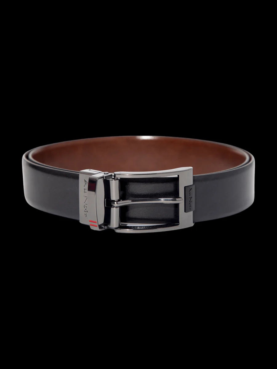 Au Noir Belt Desoto Gunmetal - Black Brown
