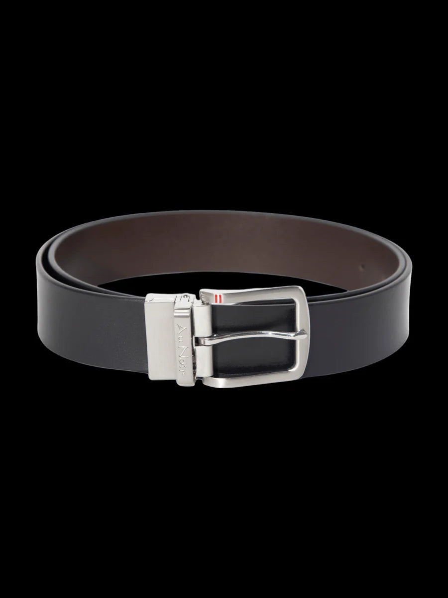 Au Noir Belt Strauss Nickel - Black Brown