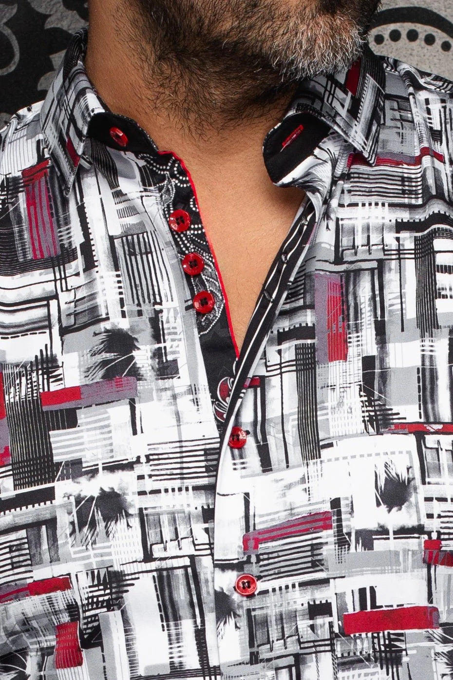 Au Noir LS Brooklyn - White Red