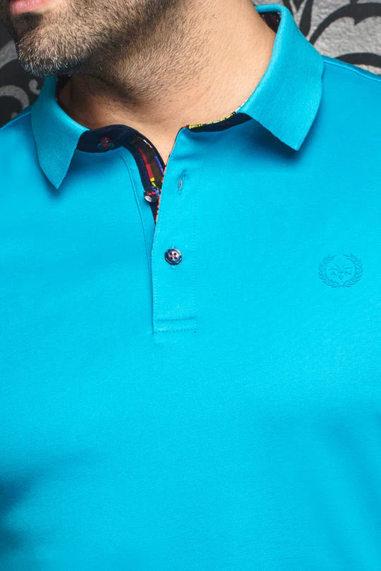 Au Noir Polo SS Eagle - Turquoise