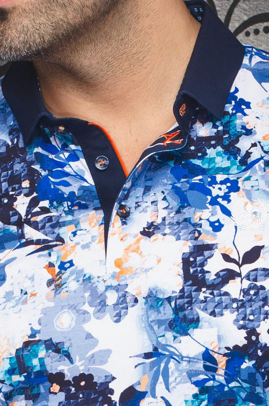 Au Noir Polo SS Royce - White Navy