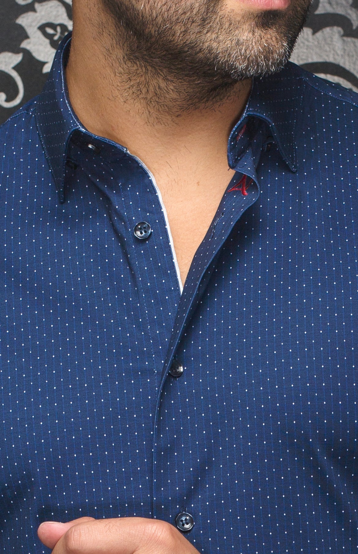 AU Noir LS Shirt Alexander NDL - Navy