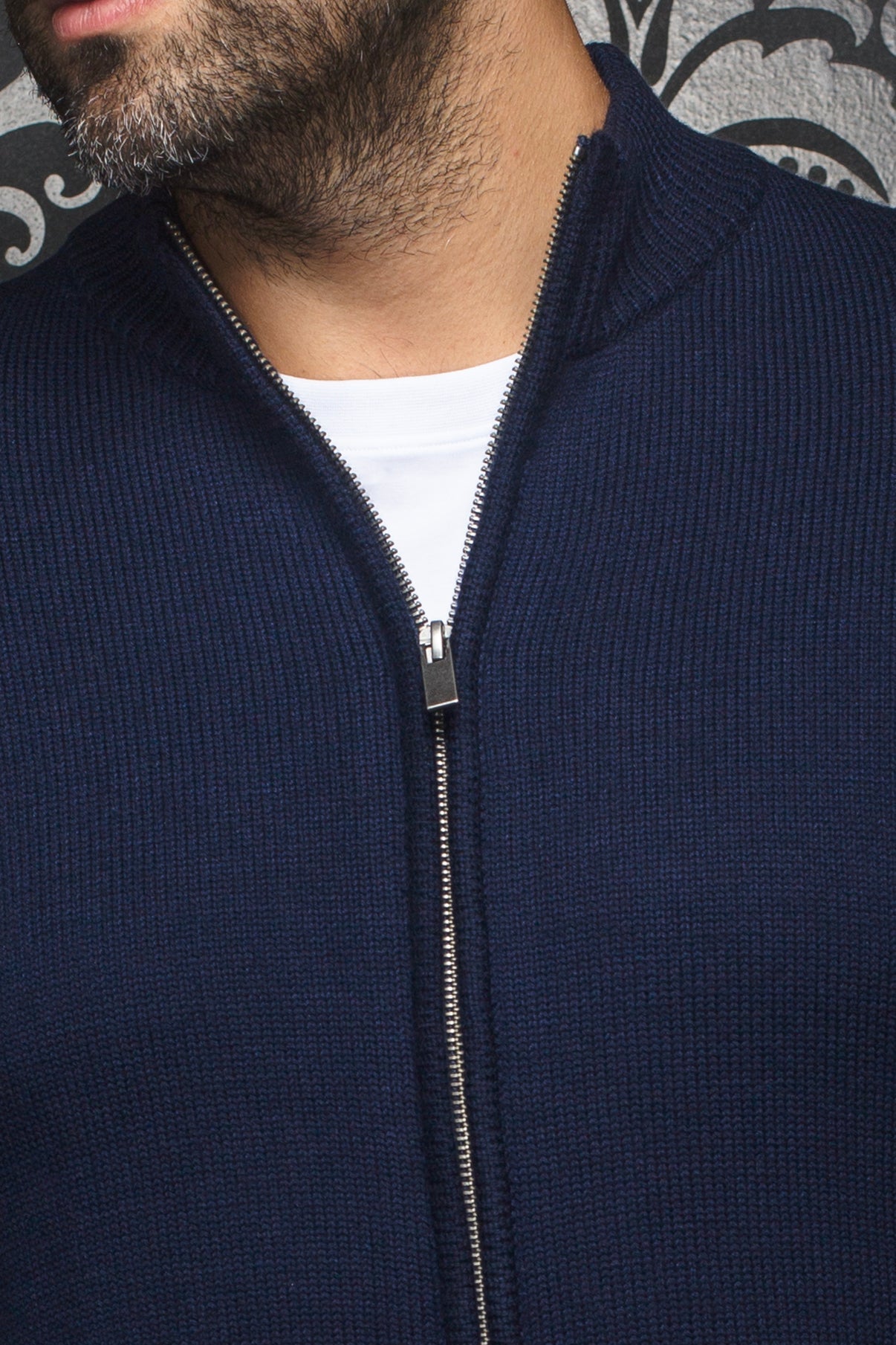 AU Noir-MERINO WOOL SWEATER | ESTEBAN, navy