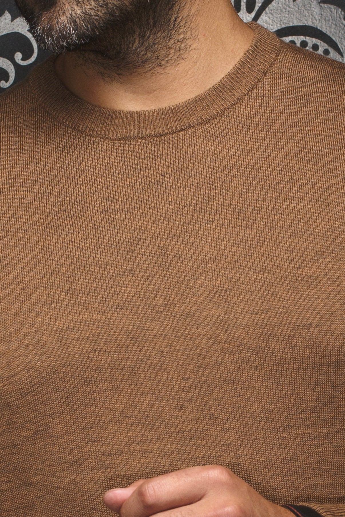 AU Noir-MERINO WOOL SWEATER | MARINI, Camel