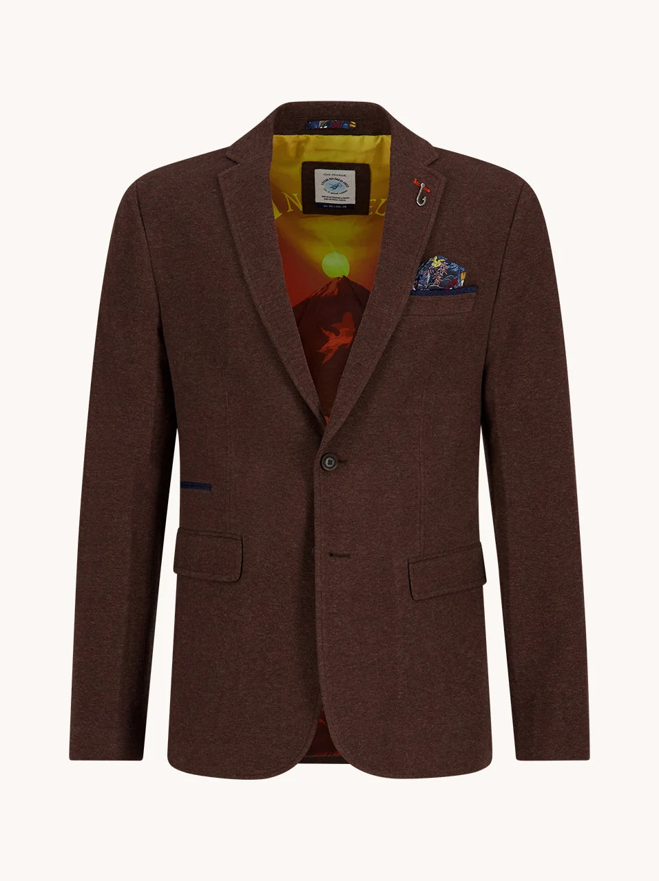 A Fish Named Fred Pique Blazer - Chocolate Brown