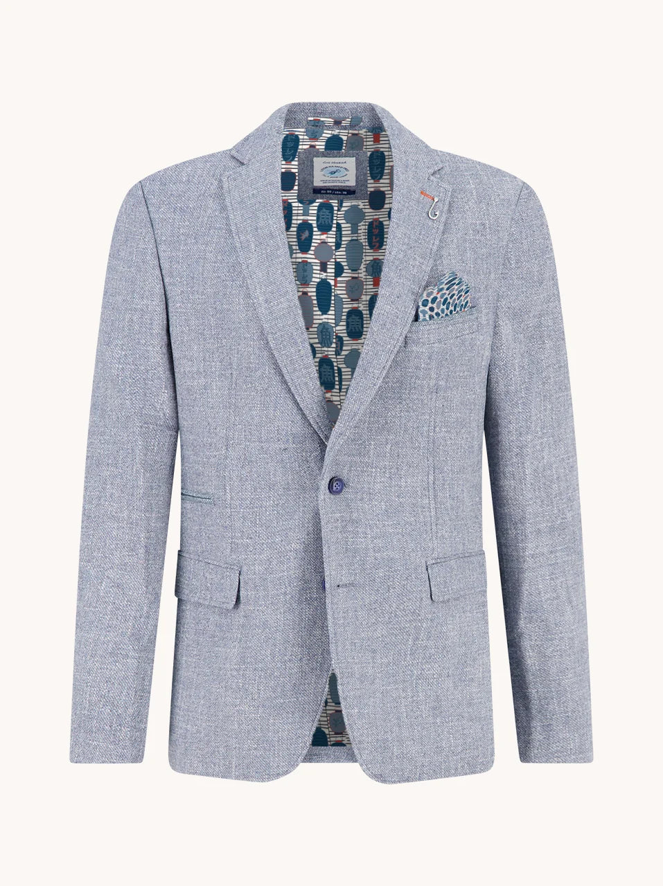A Fish Named Fred Structure Blazer - Jeans Blue