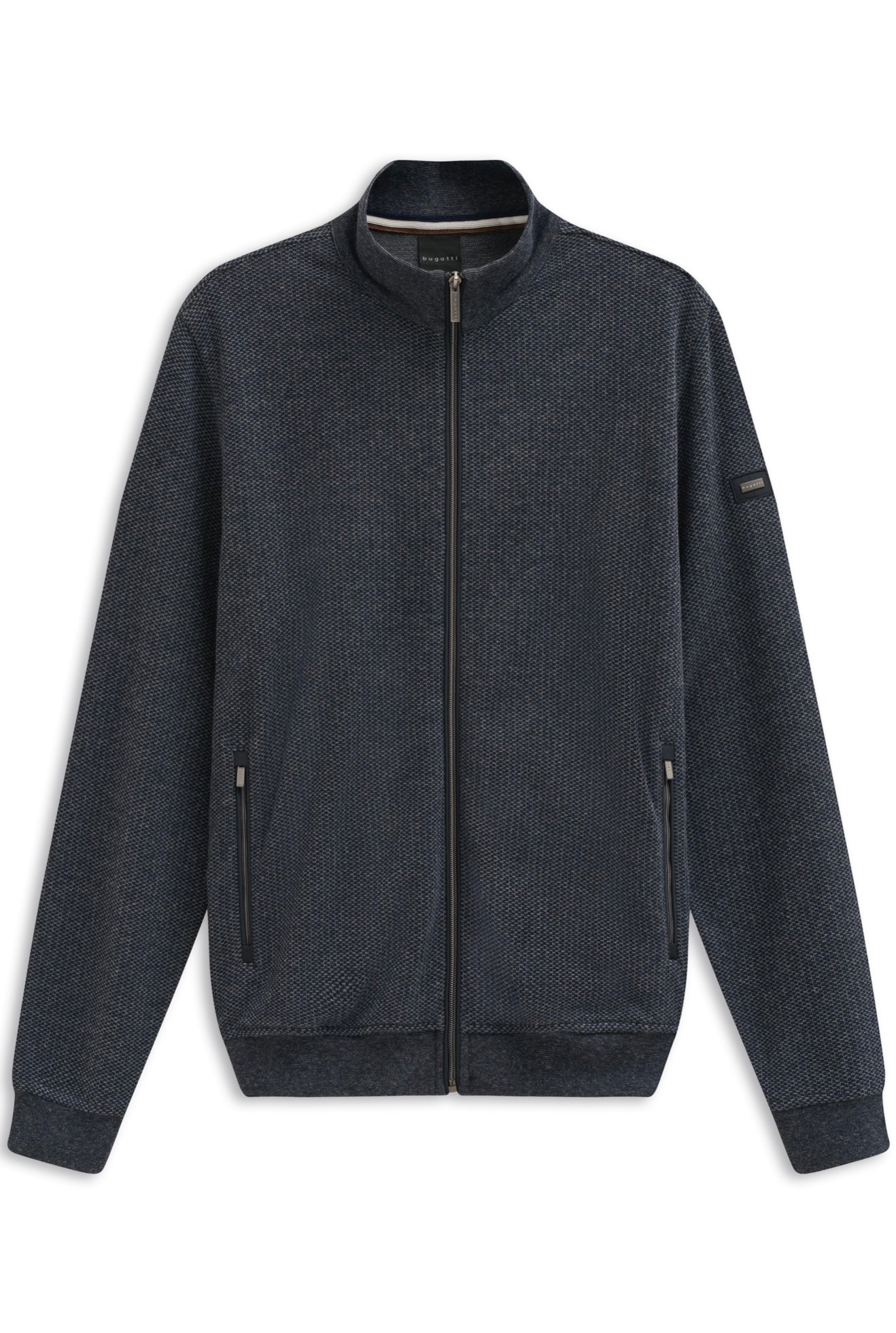 Bugatti Full Zip Knit Sweatshirt Jacket - Grey/220