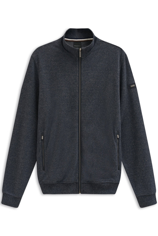 Bugatti Full Zip Knit Sweatshirt Jacket - Grey/220