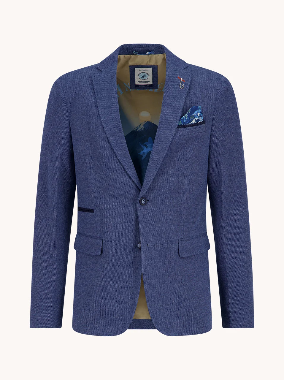 A Fish Named Fred Blazer Pique - Cobalt