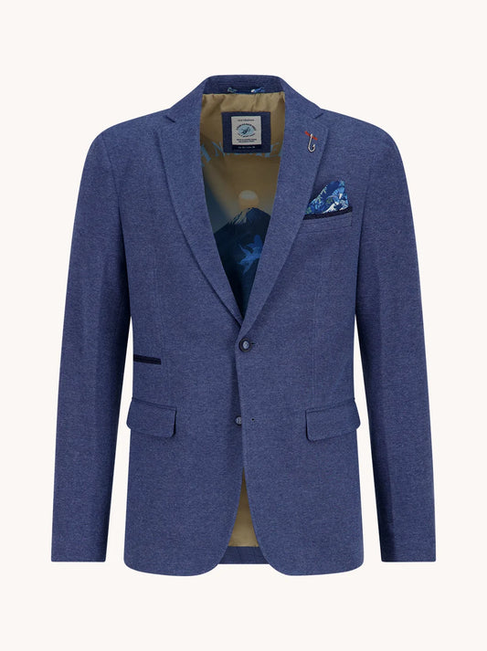 A Fish Named Fred Blazer Pique - Cobalt
