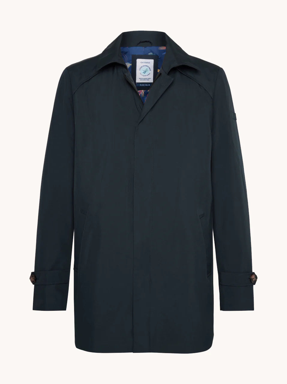 A Fish Named Fred Trench Coat - Navy