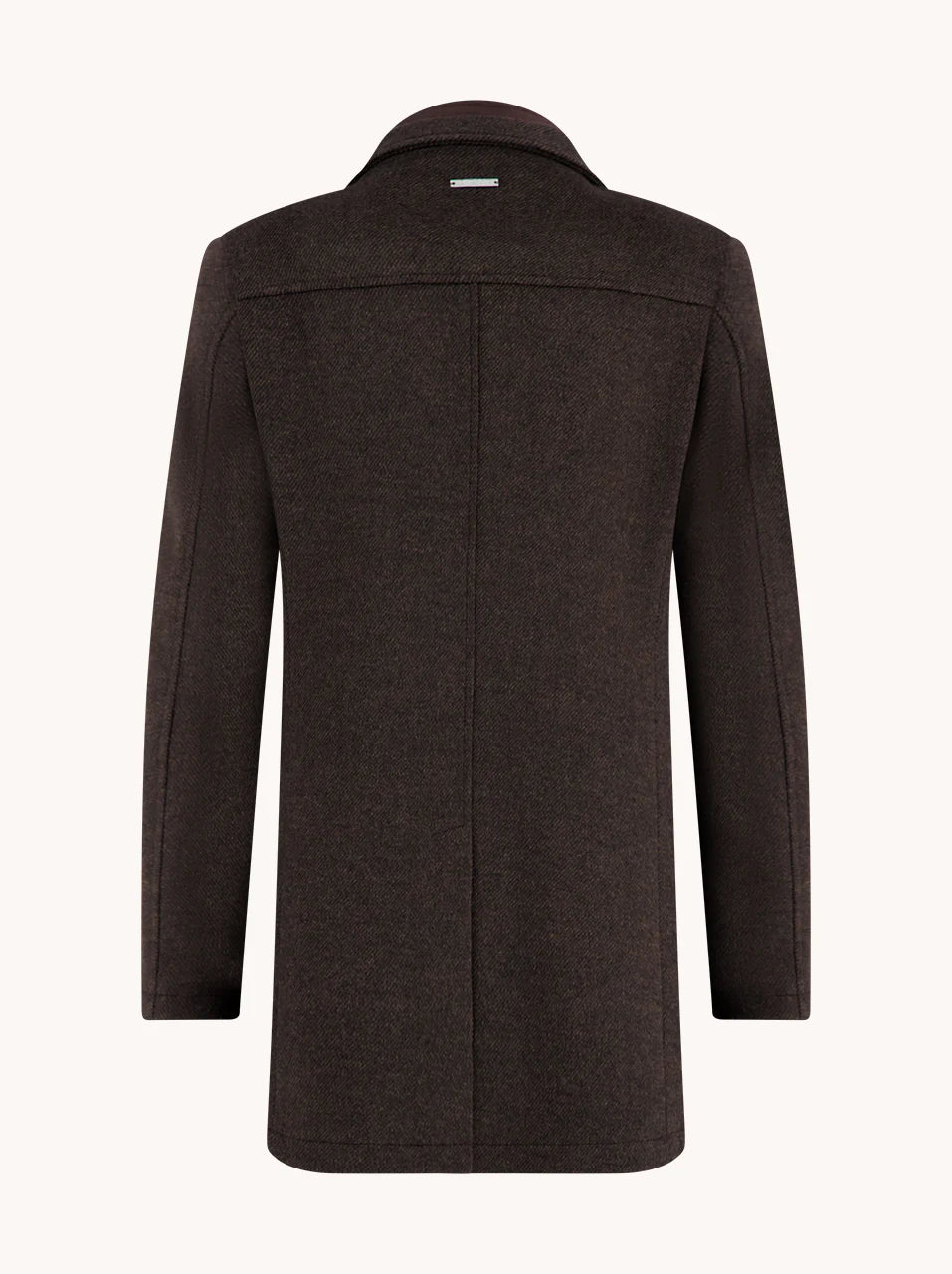 A Fish Named Fred Funnel Neck Coat - Chocolate Brown