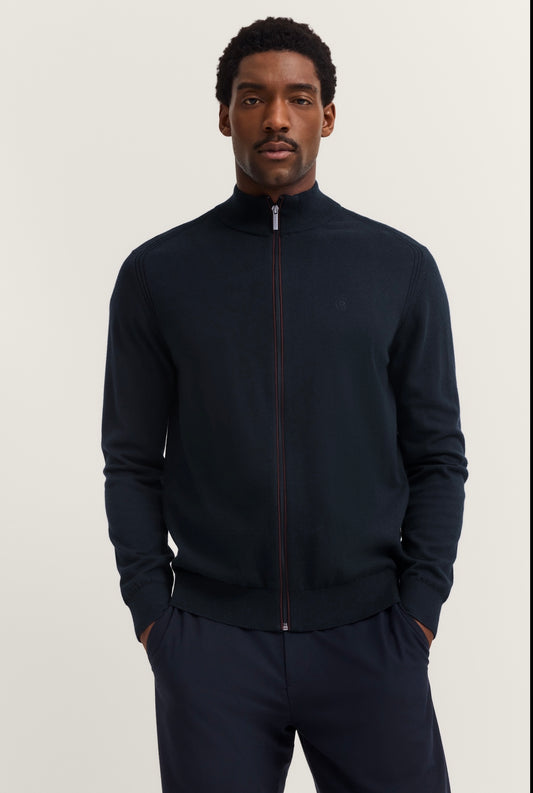 Bugatti Full Zip Knit Jacket - Navy