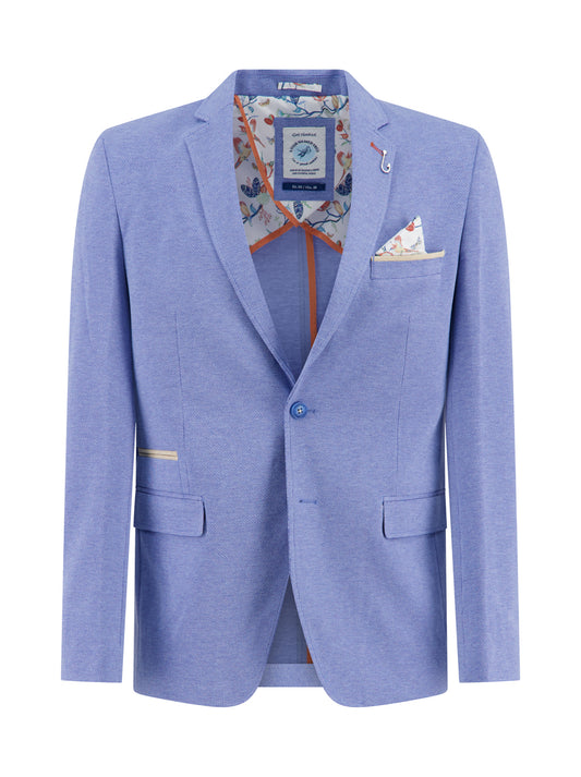 A Fish Named Fred Blazer Melange Pique - Light Blue
