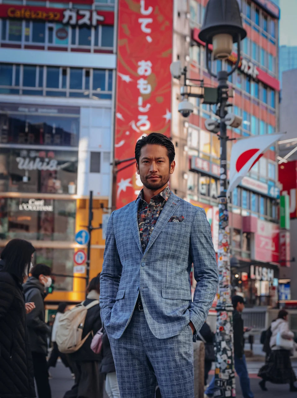 A Fish Named Fred Travel Check Blazer - Night Sky Blue