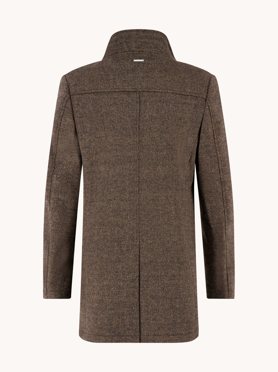 A Fish Named Fred Funnel Neck Coat - Chocolate Brown
